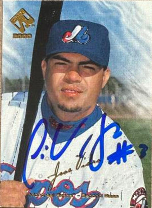 Jose Vidro Signed 2000 Pacific Private Stock Baseball Card - Montreal Expos #88