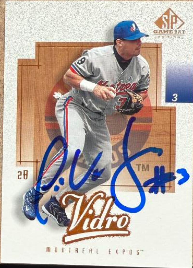 Jose Vidro Signed 2001 SP Game Bat Edition Baseball Card - Montreal Expos #68