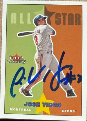 ホセ・ヴィドロ直筆サイン入り 2003 Fleer Tradition Update ベースボールカード - モントリオール・エクスポズ #U247 AS