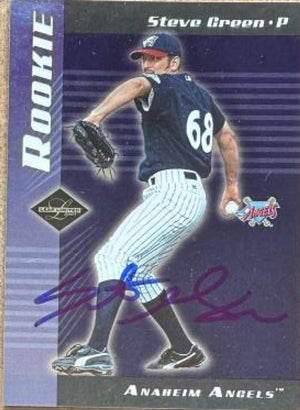 Steve Green Signed 2001 Leaf Limited Baseball Card - Anaheim Angels
