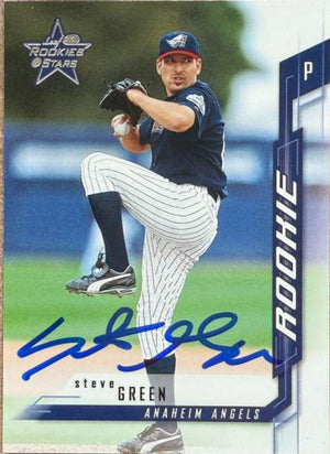 Steve Green Signed 2001 Leaf Rookies & Stars Baseball Card - Anaheim Angels