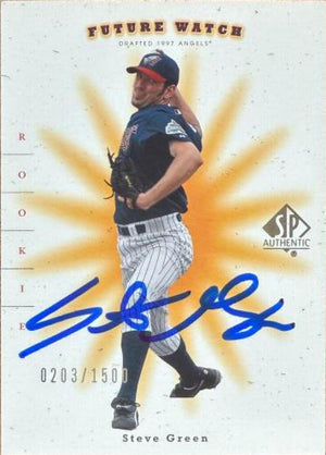 Steve Green Signed 2001 SP Authentic Update Baseball Card - Anaheim Angels