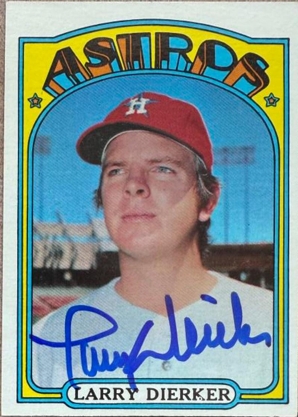 Larry Dierker Signed 1972 Topps Baseball Card - Houston Astros