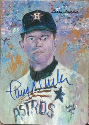 Larry Dierker Signed 1986 Mother's Cookies All-Time Astros Baseball Card - Houston Astros