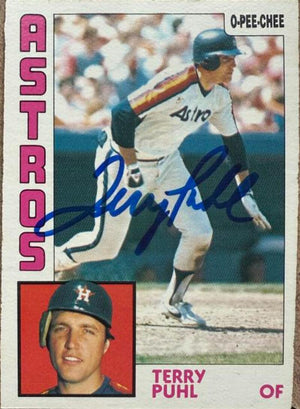 Terry Puhl Signed 1984 O-Pee-Chee Baseball Card - Houston Astros