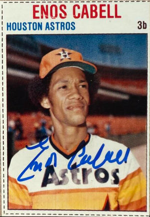 Enos Cabell Signed 1979 Hostess Baseball Card - Houston Astros