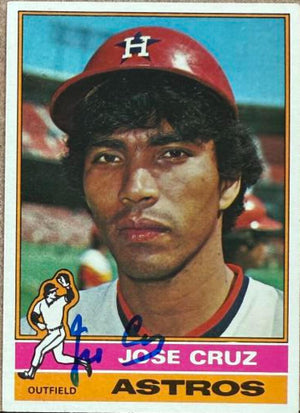 Jose Cruz Autographed 1976 Topps Baseball Card - Houston Astros #321