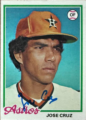 Jose Cruz Autographed 1978 Topps Baseball Card - Houston Astros #625
