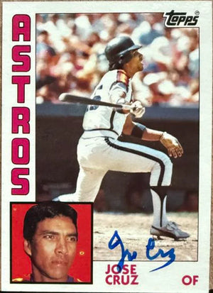Jose Cruz Autographed 1984 Topps Baseball Card - Houston Astros #422