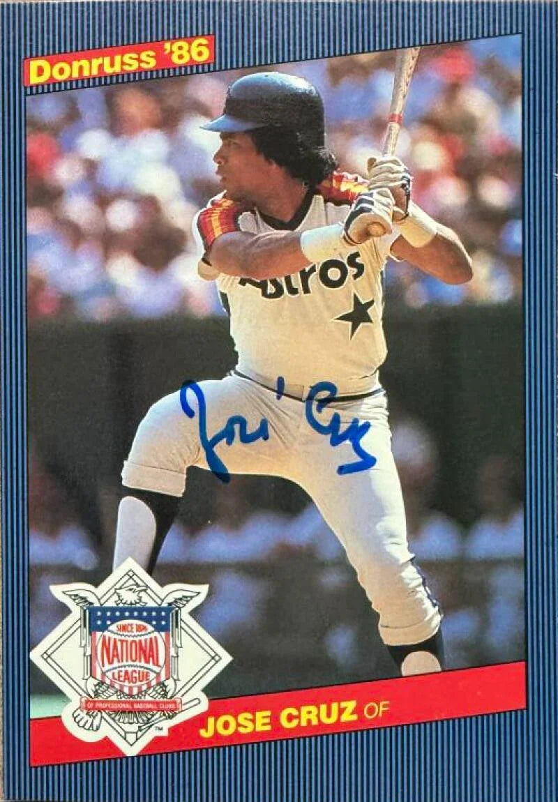 Jose Cruz Autographed 1986 Donruss All-Stars Baseball Card - Houston Astros #19