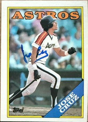 Jose Cruz Autographed 1988 Topps Baseball Card - Houston Astros #278