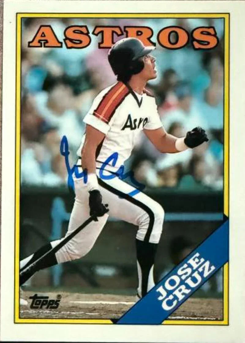 Jose Cruz Autographed 1988 Topps TIFFANY Baseball Card - Houston Astros #278