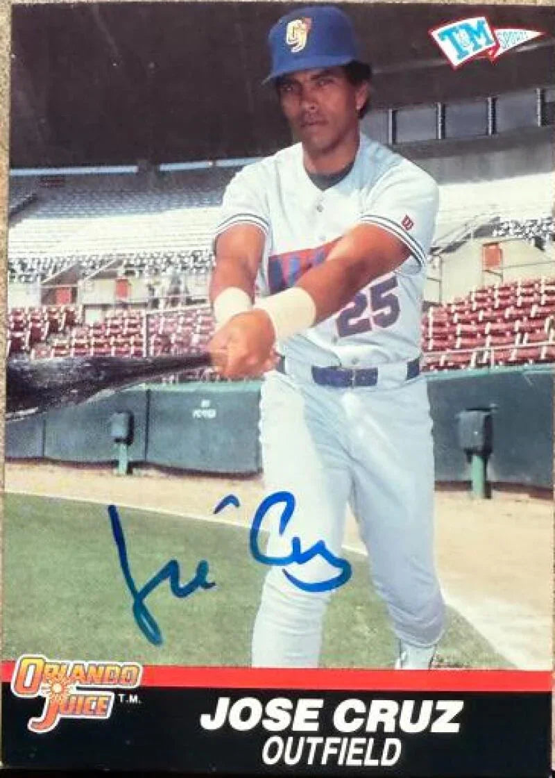 Jose Cruz Autographed 1989-90 T&M Senior League Baseball Card - #26