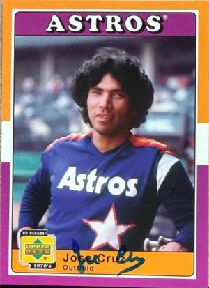 Jose Cruz Autographed 2001 Upper Deck Decade 1970's Baseball Card - Houston Astros #45