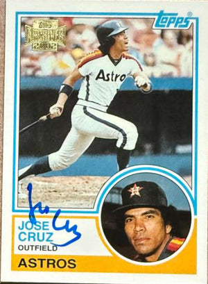 Jose Cruz Autographed 2002 Topps Archives Baseball Card - Houston Astros #22 Jose Cruz 1983 Baseball Card - Houston Astros #585