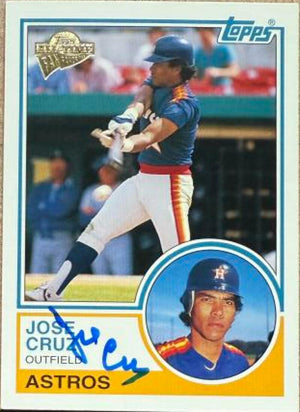 Jose Cruz Autographed 2003 Topps All-Time Fan Favorites Baseball Card - Houston Astros #51
