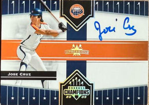 Jose Cruz Autographed 2005 Donruss Champions Impressions Baseball Card - Houston Astros #227