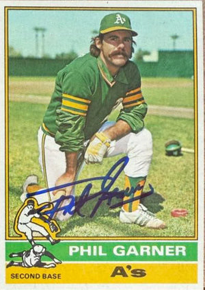 Phil Garner Autographed 1976 Topps Baseball Card - Oakland A's #57