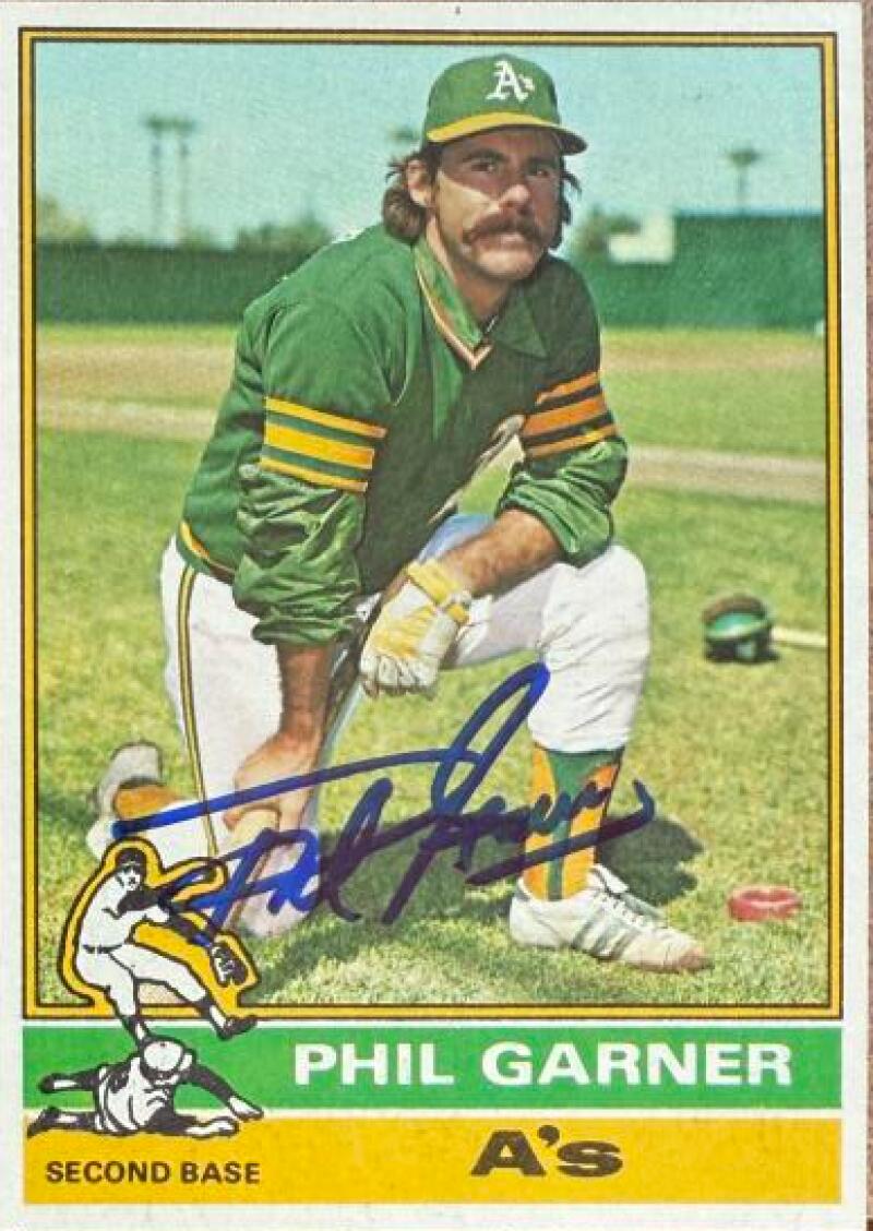 Phil Garner Autographed 1976 Topps Baseball Card - Oakland A's #57