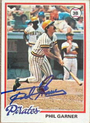 Phil Garner Autographed 1978 Topps Baseball Card - Pittsburgh Pirates #53