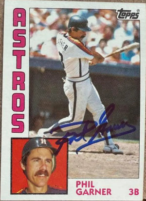 Phil Garner Autographed 1984 Topps Baseball Card - Houston Astros #752