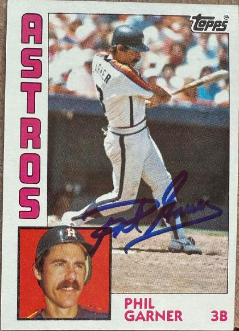 Phil Garner Autographed 1984 Topps Baseball Card - Houston Astros #752