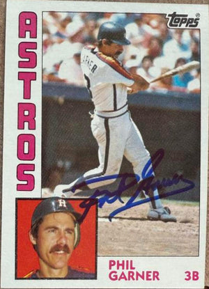 Phil Garner Autographed 1984 Topps Baseball Card - Houston Astros #752