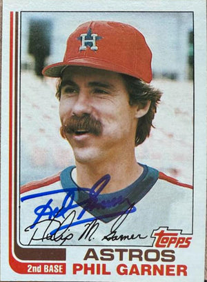 フィル・ガーナー直筆サイン入り 1982年 Topps ベースボールカード - ヒューストン・アストロズ #683