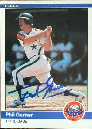 Phil Garner Autographed 1984 Fleer Baseball Card - Houston Astros #226