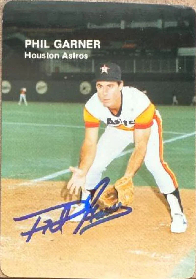 Phil Garner Autographed 1985 Mother's Cookies Baseball Card - Houston Astros #3
