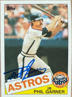 Phil Garner Autographed 1985 Topps Baseball Card - Houston Astros #206