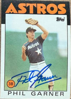 Phil Garner Autographed 1986 Topps Baseball Card - Houston Astros #83