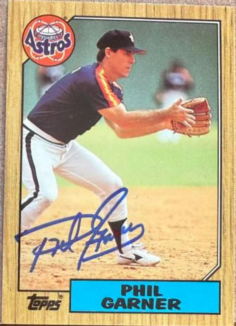 Phil Garner Autographed 1987 Topps TIFFANY Baseball Card - Houston Astros #304