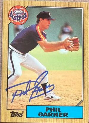 Phil Garner Autographed 1987 Topps TIFFANY Baseball Card - Houston Astros #304