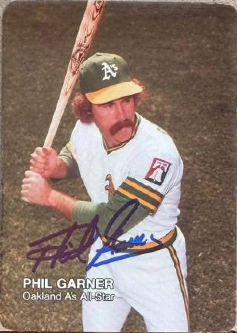 Phil Garner Autographed 1987 Mother's Cookies All Time All-Stars Baseball Card - Oakland A's #16