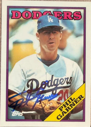 Phil Garner Autographed 1988 Topps TIFFANY Baseball Card - Los Angeles Dodgers #174