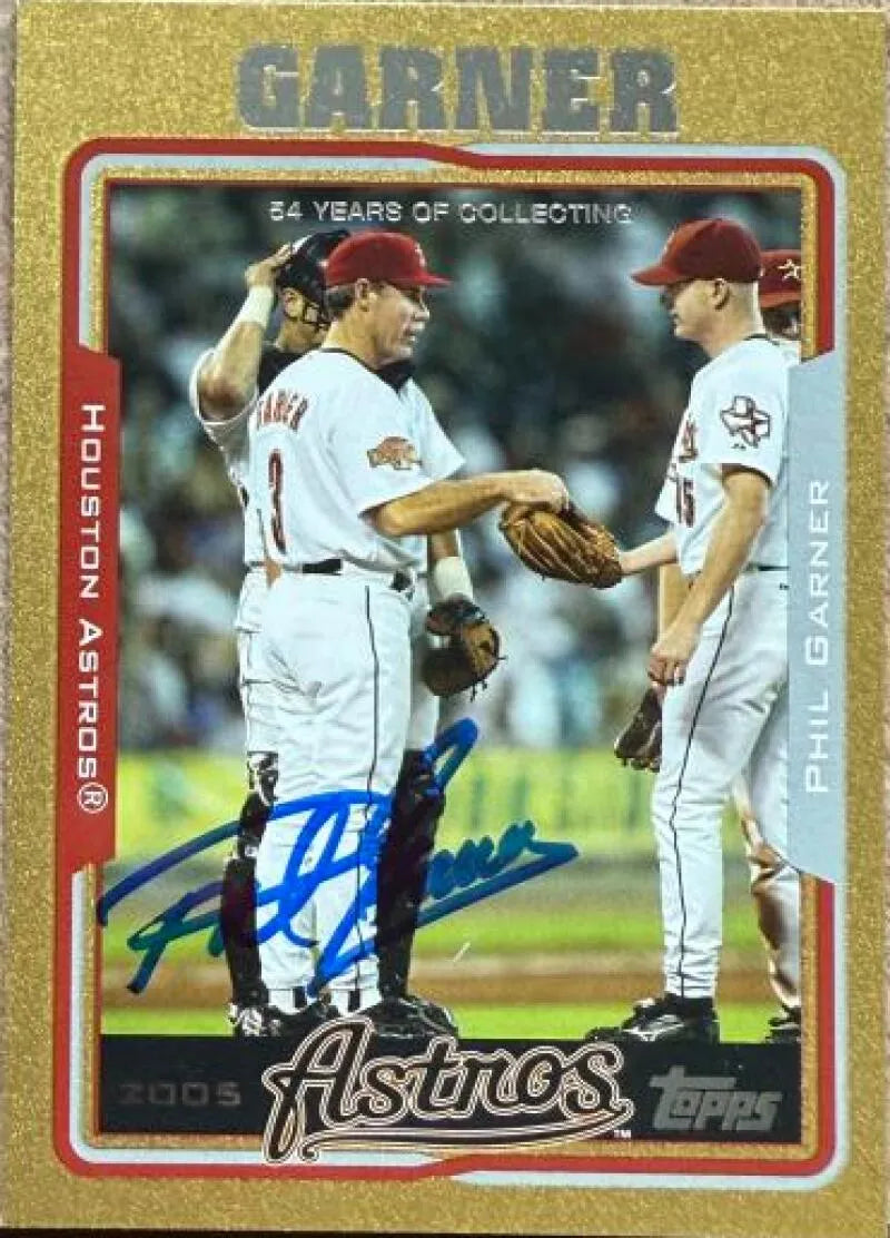 Phil Garner Autographed 2005 Topps Gold Baseball Card - Houston Astros #279