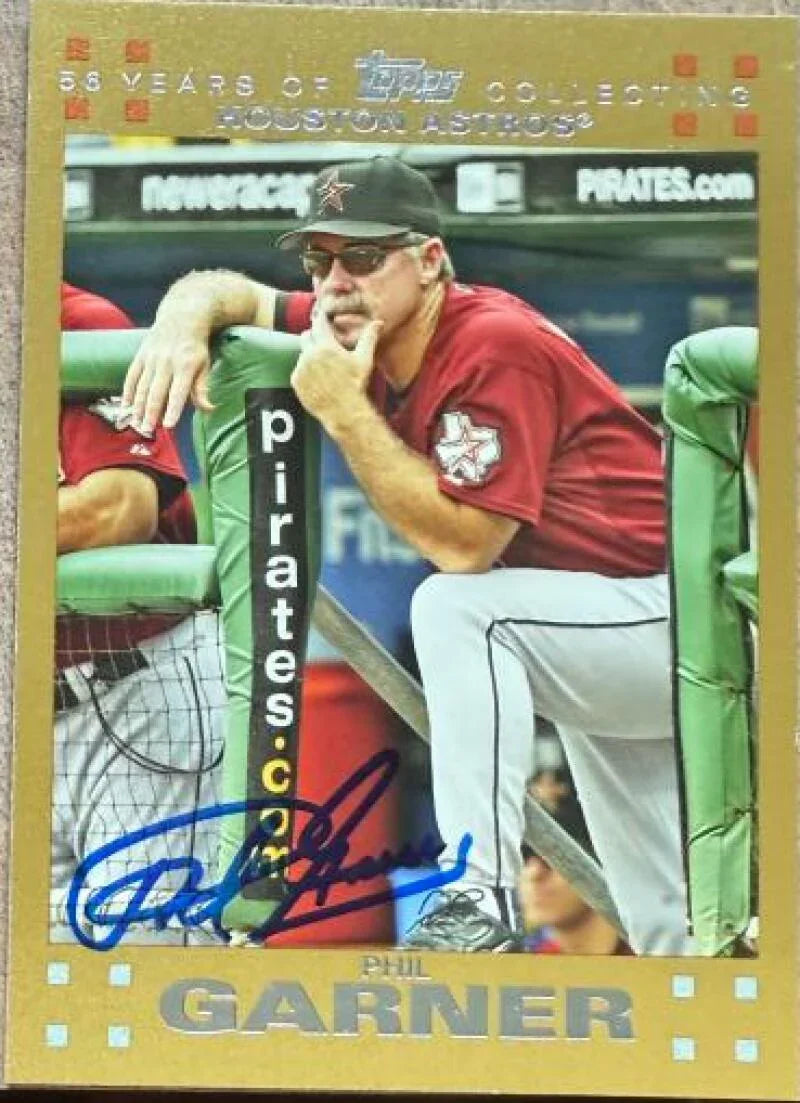 Phil Garner Autographed 2007 Topps Gold Baseball Card - Houston Astros #259