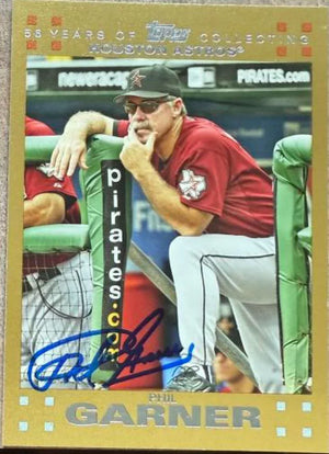 Phil Garner Autographed 2007 Topps Gold Baseball Card - Houston Astros #259