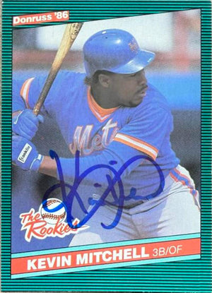 Kevin Mitchell Signed 1986 Donruss The Rookies Baseball Card - New York Mets #17