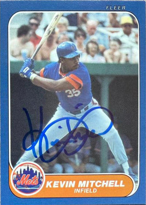Kevin Mitchell Signed 1986 Fleer Update Baseball Card - New York Mets #U-76