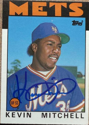 Kevin Mitchell Signed 1986 Topps Traded Baseball Card - New York Mets #74T