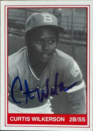 Curtis Wilkerson Signed 1982 TCMA Burlington Rangers Baseball Card - #13