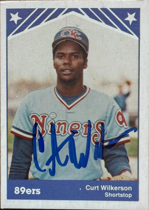 Curtis Wilkerson Signed 1983 TCMA Oklahoma City 89ers Baseball Card - #19