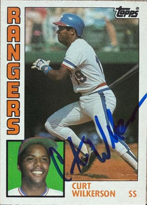 Curtis Wilkerson Signed 1984 Topps Traded Baseball Card - Texas Rangers #127T