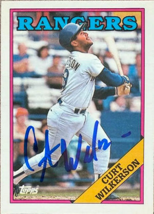 カーティス・ウィルカーソン直筆サイン入り 1988年 Topps TIFFANY ベースボールカード - テキサス・レンジャーズ #53