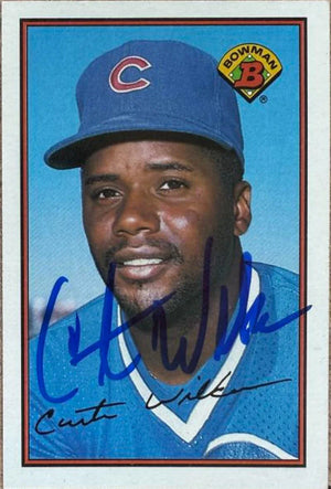 Curtis Wilkerson Signed 1989 Bowman Baseball Card - #292