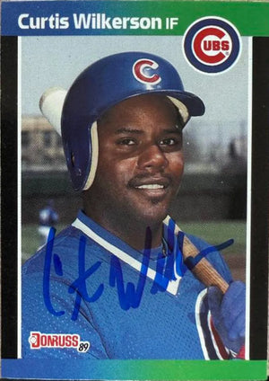 Curtis Wilkerson Signed 1989 Donruss Traded Baseball Card - #T-34