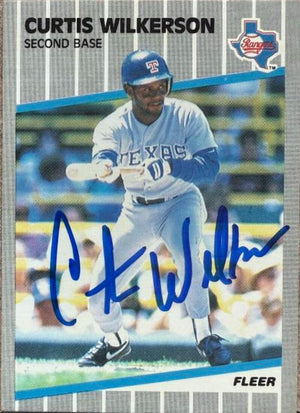 カーティス・ウィルカーソン直筆サイン入り 1989年 Fleer ベースボールカード - #535