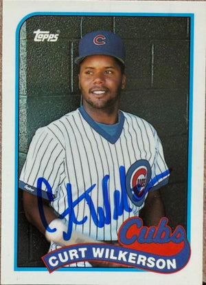 カーティス・ウィルカーソン直筆サイン入り 1989 Topps トレード TIFFANY ベースボールカード - シカゴ・カブス #126T